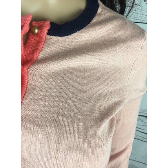 The Webster Miami at Target Pink Navy Classic Cardigan Sweater Gold Buttons XS - Picture 7 of 11